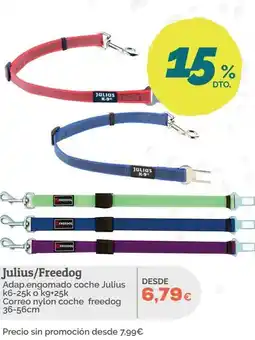 Supermercados MAS Julius/Freedog Adap.engomado coche Julius k6-25k o k9+25k Correo nylon coche freedog oferta