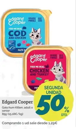Supermercados MAS EDGAR COOPER Gato hum Kitten, adult o senior oferta
