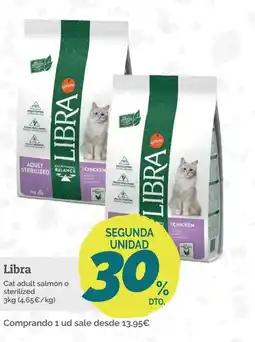 Supermercados MAS LIBRA Cat adult salmon o sterilized oferta
