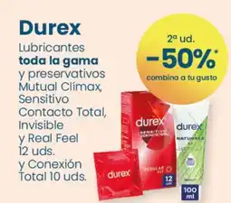 Clarel DUREX Lubricantes toda la gama y preservativos Mutual Clímax oferta
