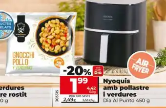 Dia DIA AL PUNTO Nyoquis amb pollastre i verdures oferta