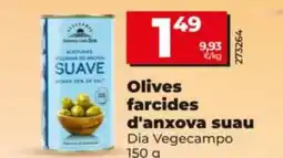 Dia DIA VEGECAMPO Olives farcides d'anxova suau oferta