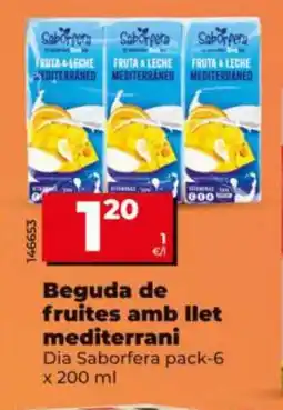 Dia DIA SABORFERA Beguda de fruites amb llet mediterrani oferta