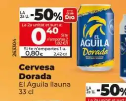 Dia EL ÁGUILA Cervesa Dorada oferta