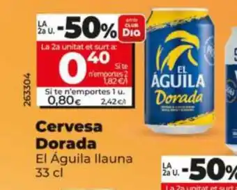 Dia EL ÁGUILA Cervesa Dorada oferta
