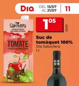 Dia DIA SABORFERA Suc de tomàquet 100% oferta