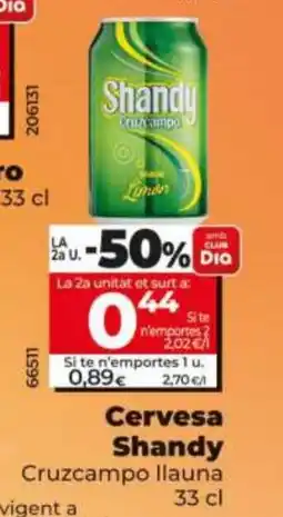 Dia CRUZCAMPO Cervesa Shandy oferta