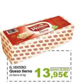 Hiper Usera EL VENTERO Queso tierno en barra oferta