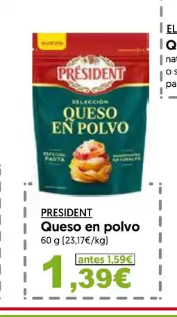 Hiper Usera PRESIDENT Queso en polvo oferta