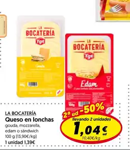 Hiper Usera LA BOCATERÍA Queso en lonchas oferta