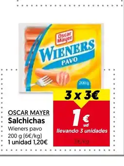 Hiper Usera OSCAR MAYER Salchichas Wieners pavo oferta