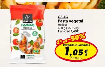 Hiper Usera GALLO Pasta vegetal oferta