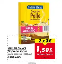 Hiper Usera GALLINA BLANCA Sopa de sobre oferta