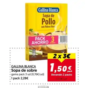 Hiper Usera GALLINA BLANCA Sopa de sobre oferta