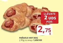 Supermercados MAS Panuelo hot dog oferta