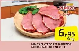 Supermercados MAS Elpozo - lomos de cerdo extratiernos adobado/ ajillo y neutro oferta