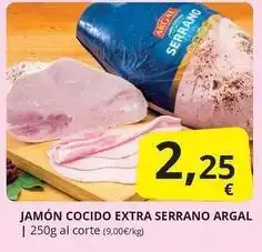 Supermercados MAS Argal - jamón cocido extra serrano oferta