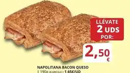 Supermercados MAS Napolitana bacon queso oferta
