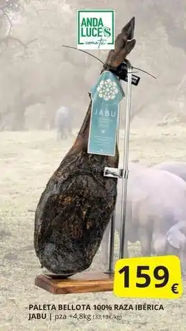 Supermercados MAS Jabu - paleta bellota 100% raza iberica oferta