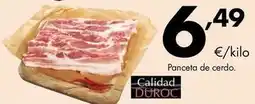 Supermercados Lupa Duroc - panceta de cerdo oferta