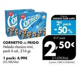Supermercados Lupa Cornetto - helado classico mini oferta