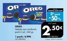 Supermercados Lupa Oreo - helado mini sándwich oferta