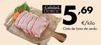 Supermercados Lupa Duroc - cinta de lomo de cerdo oferta