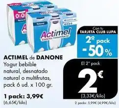 Supermercados Lupa Danone - actimel de oferta