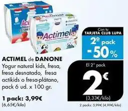 Supermercados Lupa Danone - actimel oferta