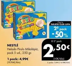 Supermercados Lupa Nestlé - helado pirulo mikolapiz oferta