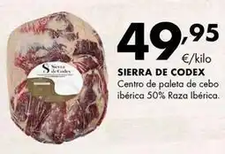 Supermercados Lupa Sierra de codes - centro de paleta de cebo iberica 50% raza iberica oferta