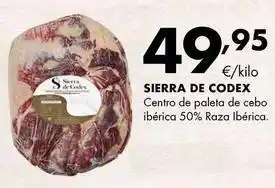Supermercados Lupa Sierra de codes - centro de paleta de cebo iberica 50% raza iberica oferta