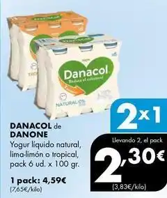 Supermercados Lupa Danone - danacol de yogur liquido natural oferta