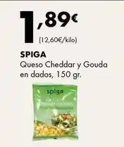 Supermercados Lupa Spiga - queso cheddar y gouda en dados oferta