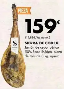 Supermercados Lupa Sierra de codes - jamon de cebo iberico 50% raza iberica oferta