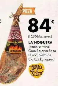Supermercados Lupa La hoguera - jamon serrano gran reserva raza duroc oferta