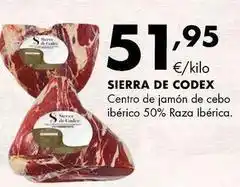 Supermercados Lupa Sierra de codes - centro de jamon de cebo iberico 50% raza iberica oferta