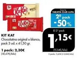 Supermercados Lupa Nestlé - chocolatina original o blanco oferta