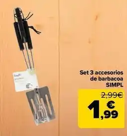 Carrefour Simpl - set 3 accesorios de barbacoa oferta