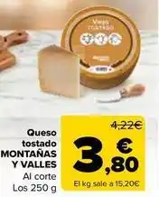 Carrefour Montañas y valles - queso tostado oferta