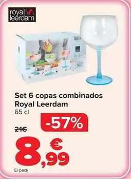 Carrefour Royal leerdam - set 6 copas combinados oferta