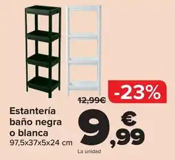 Carrefour Estantería baño negra o blanca oferta