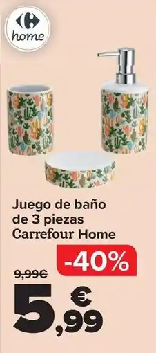 Carrefour Carrefour home - juego de baño de 3 piezas oferta