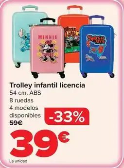 Carrefour Trolley infantil licencia oferta