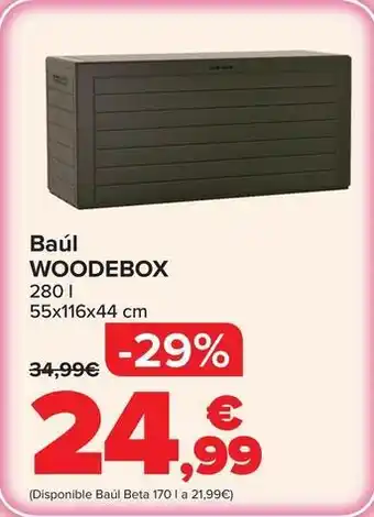 Carrefour Baúl woodebox oferta