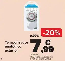 Carrefour Temporizador analógico exterior oferta
