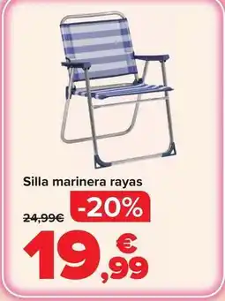 Carrefour Silla marinera rayas oferta