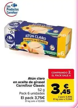 Carrefour Market Carrefour classic - atún claro en aceite de girasol oferta