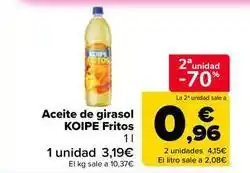 Carrefour Market Koipe - aceite de girasol fritos oferta