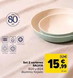 Carrefour Market Set 2 sartenes salvia oferta